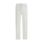 Jeans dritti in cotone bianco