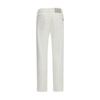 Jeans dritti in cotone bianco