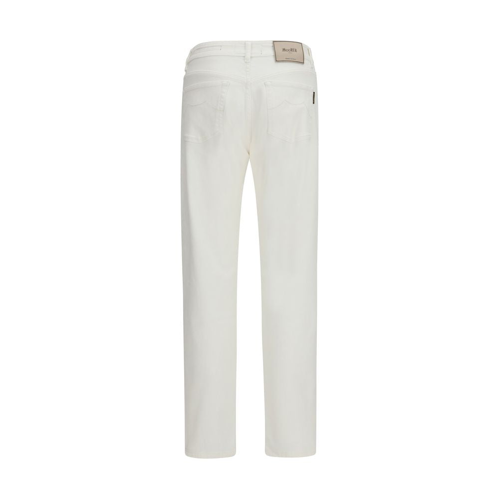 Jeans dritti in cotone bianco