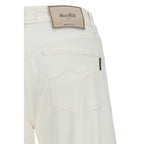 Jeans dritti in cotone bianco