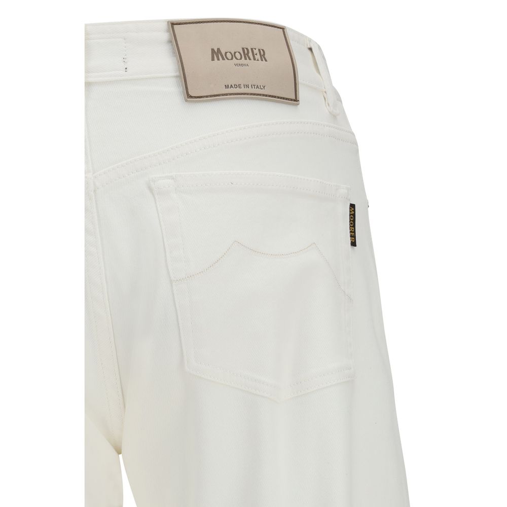 Jeans dritti in cotone bianco