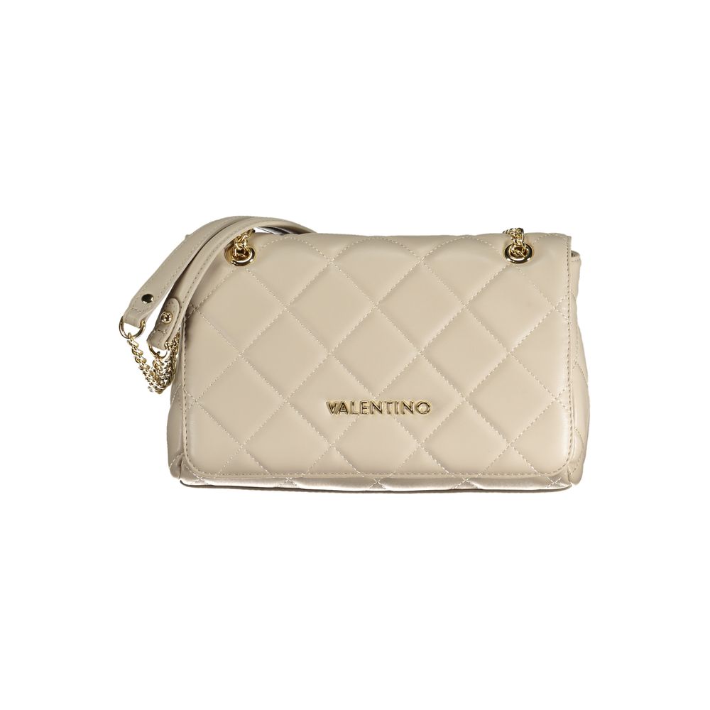 Beige Polyurethan Damentasche