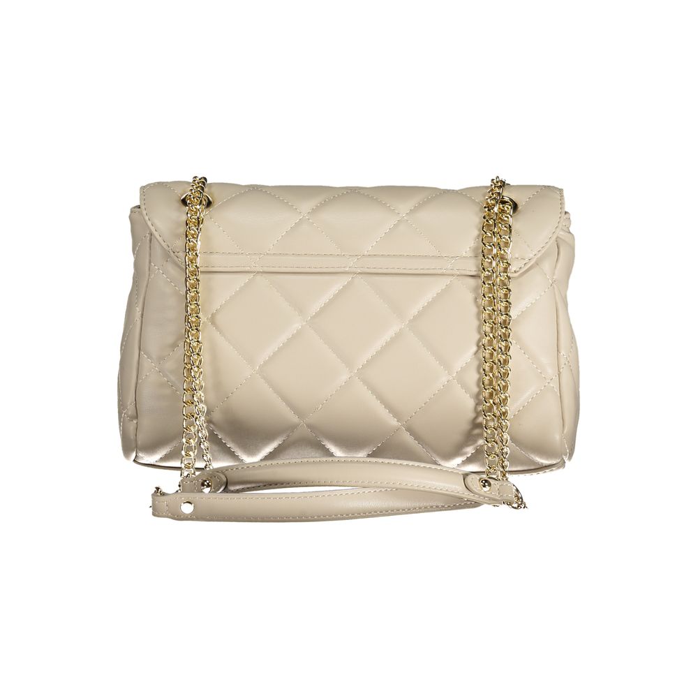 Beige Polyurethan Damentasche
