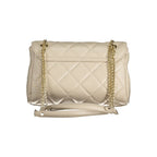 Beige Polyurethan Damentasche