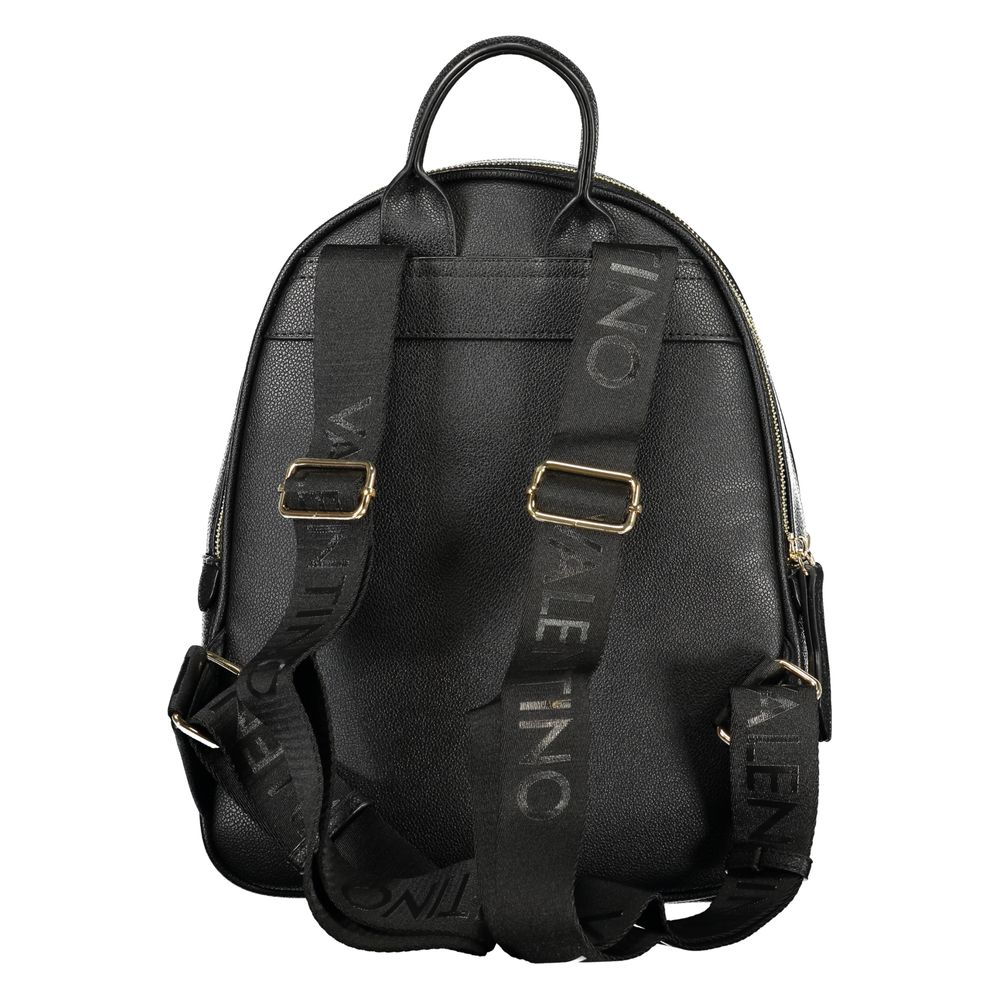 Damenrucksack aus schwarzem Polyurethan