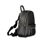 Damenrucksack aus schwarzem Polyurethan