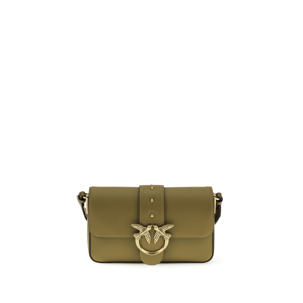 Bicolor-Schultertasche aus Kalbsleder (Bos Taurus)