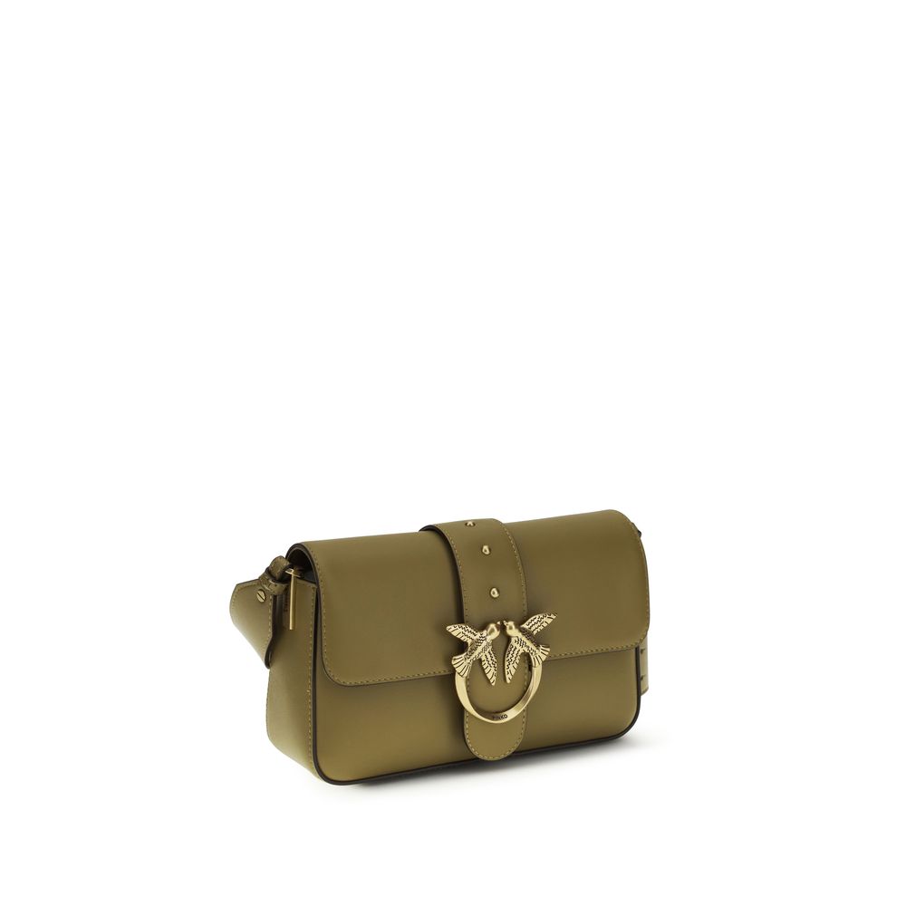 Bicolor-Schultertasche aus Kalbsleder (Bos Taurus)