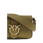 Bicolor-Schultertasche aus Kalbsleder (Bos Taurus)