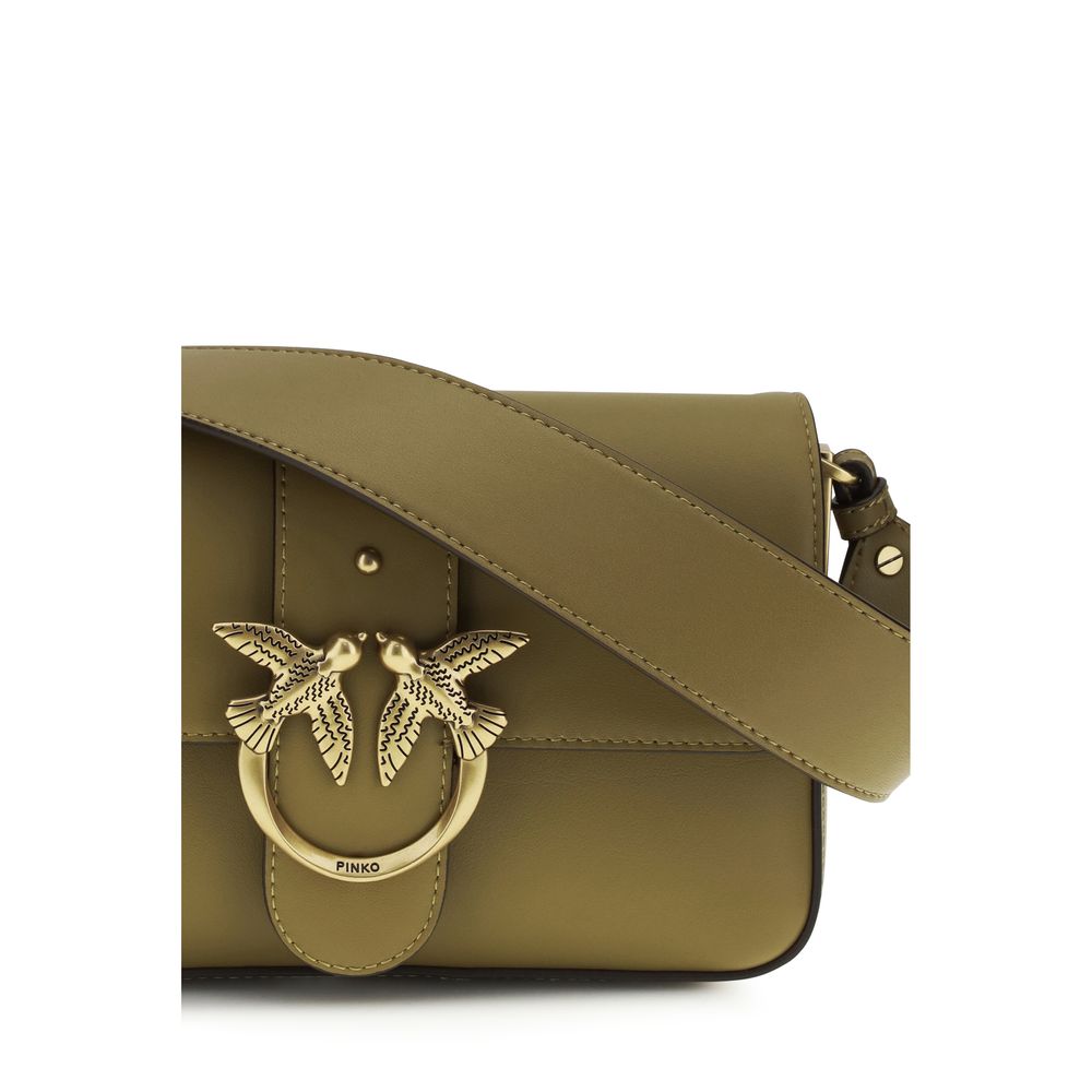 Bicolor-Schultertasche aus Kalbsleder (Bos Taurus)