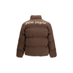 Braune, durchgehende Jacke aus Polyamid
