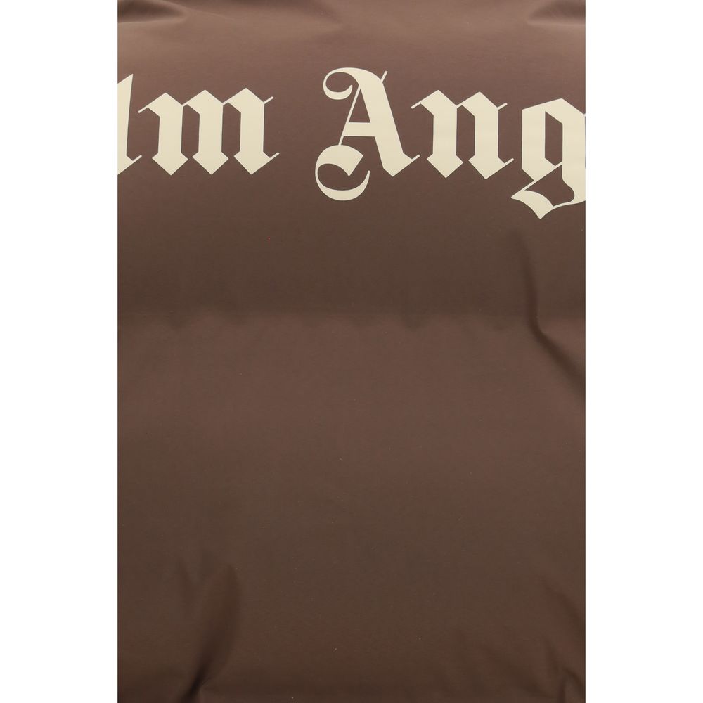 Braune, durchgehende Jacke aus Polyamid