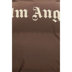Braune, durchgehende Jacke aus Polyamid