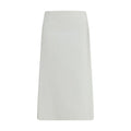 Gonna midi in cotone bianco
