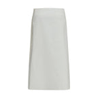 Gonna midi in cotone bianco
