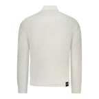 White Cotton Men Sweatshirt