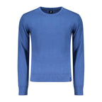 Blue Cotton Men Sweater