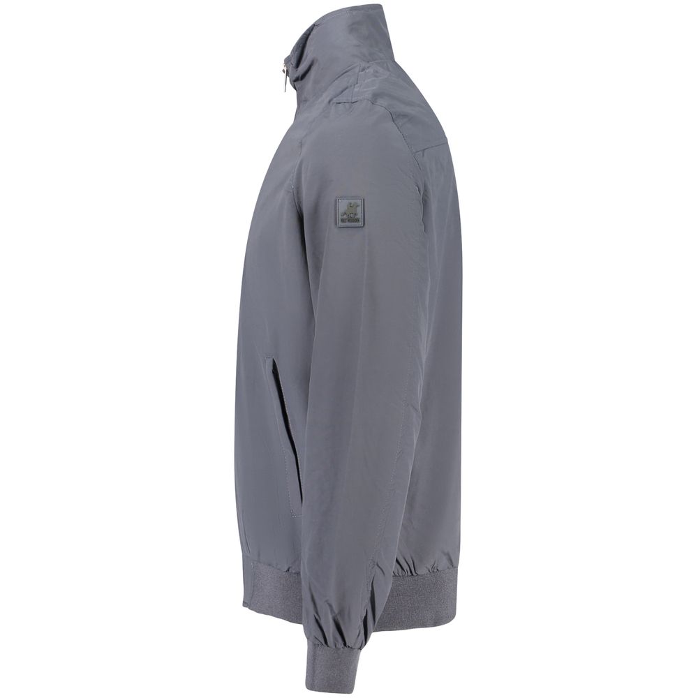 Blu Polyester Men Jacket