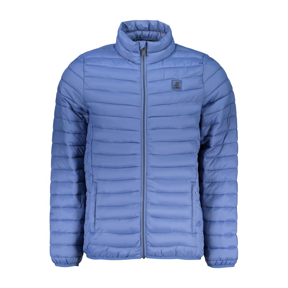 Blue Polyester Men's Jacket