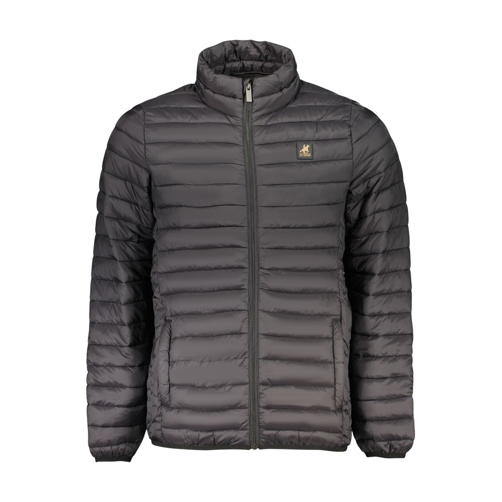 Black Polyester Men's Jacket