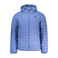 Blu Polyester Men Jacket