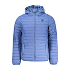 Blu Polyester Men Jacket