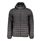 Black Polyester Men's Jacket