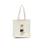 Beige Handtasche aus Baumwolle