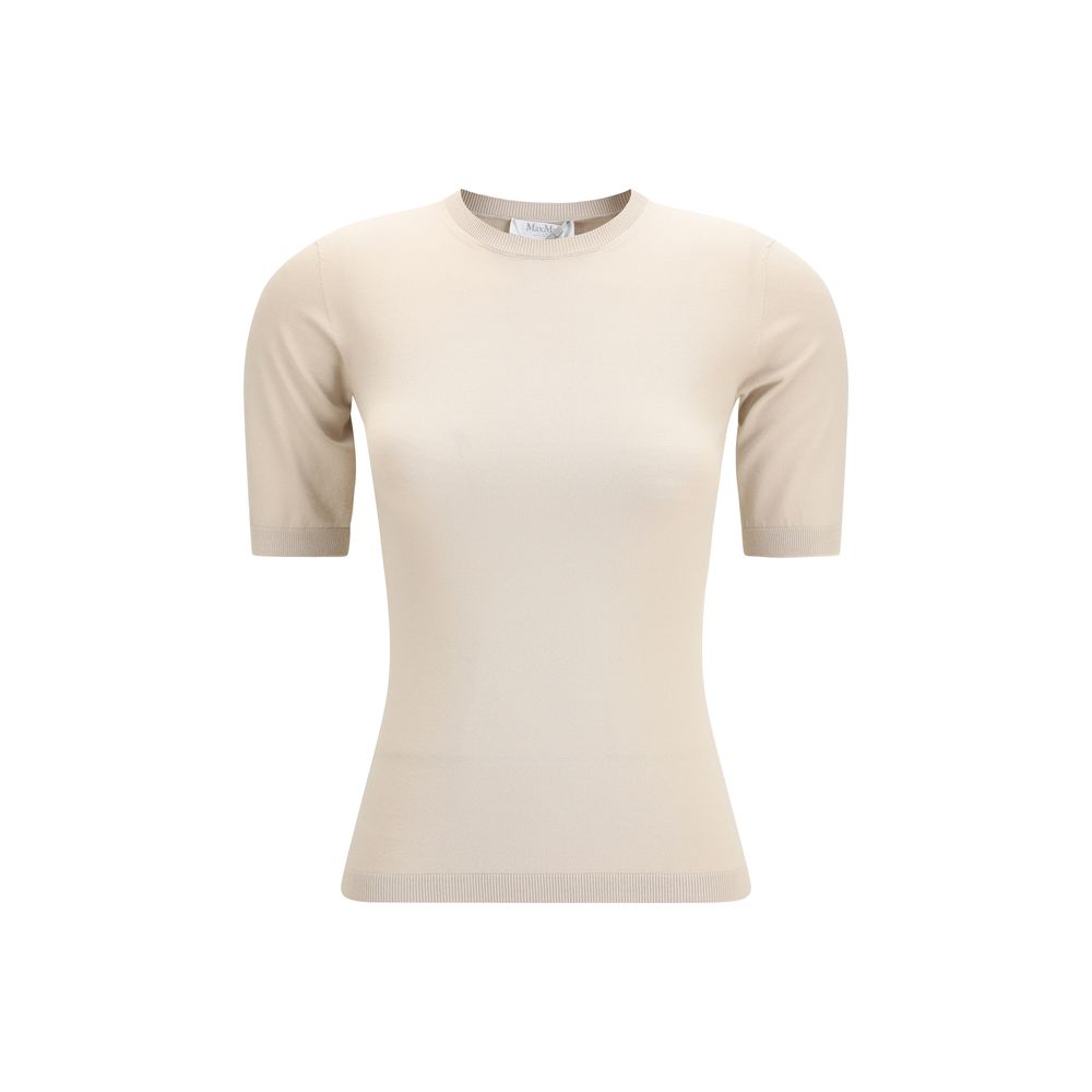 Beiges Viskose-T-Shirt