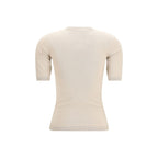 Beiges Viskose-T-Shirt