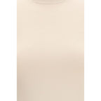 Beiges Viskose-T-Shirt