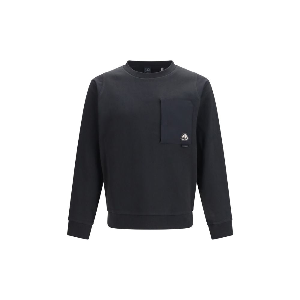 Schwarzes Baumwollsweatshirt
