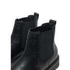 Black Leather Ankle Boots
