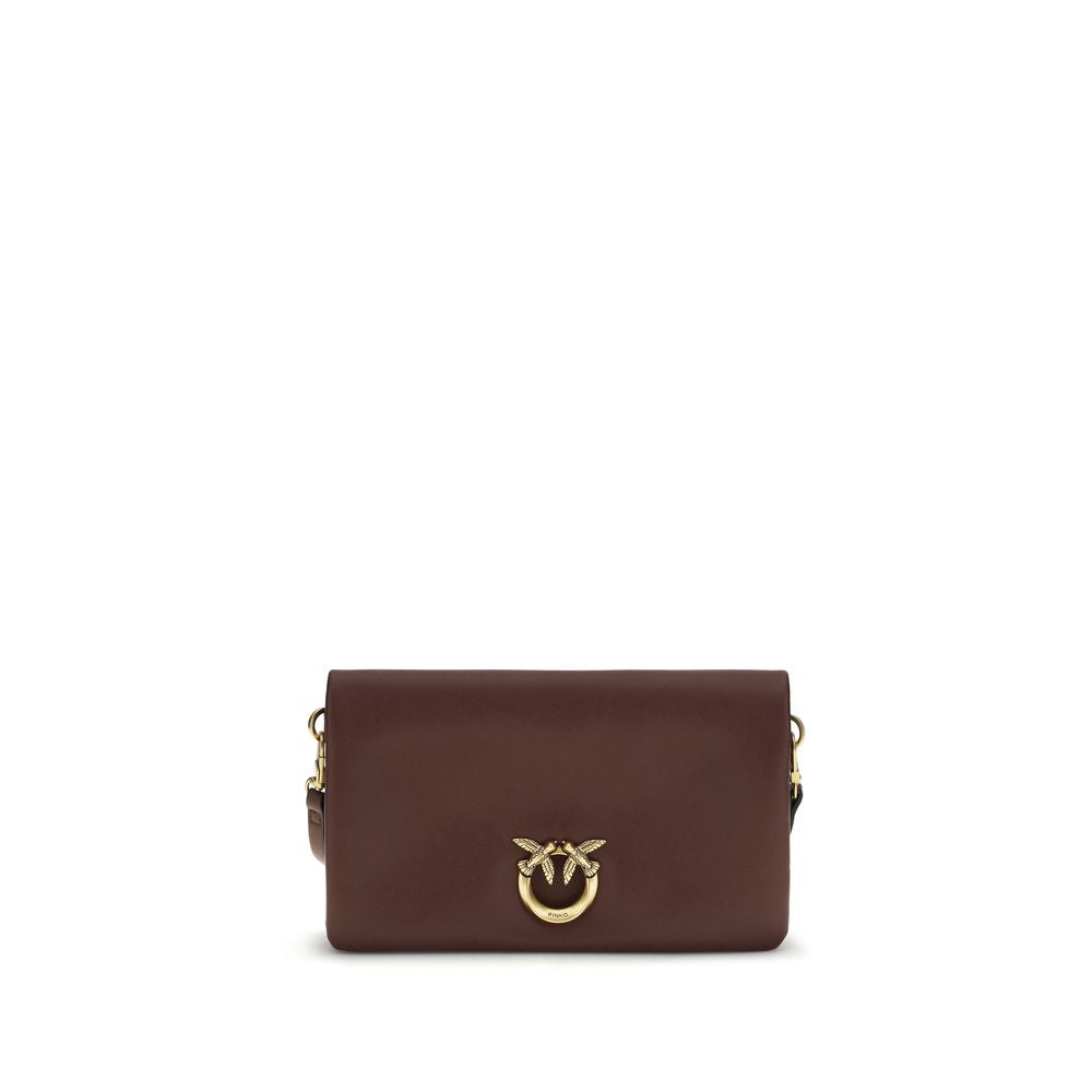 Schultertasche aus Kalbsleder, lila, Bos Taurus
