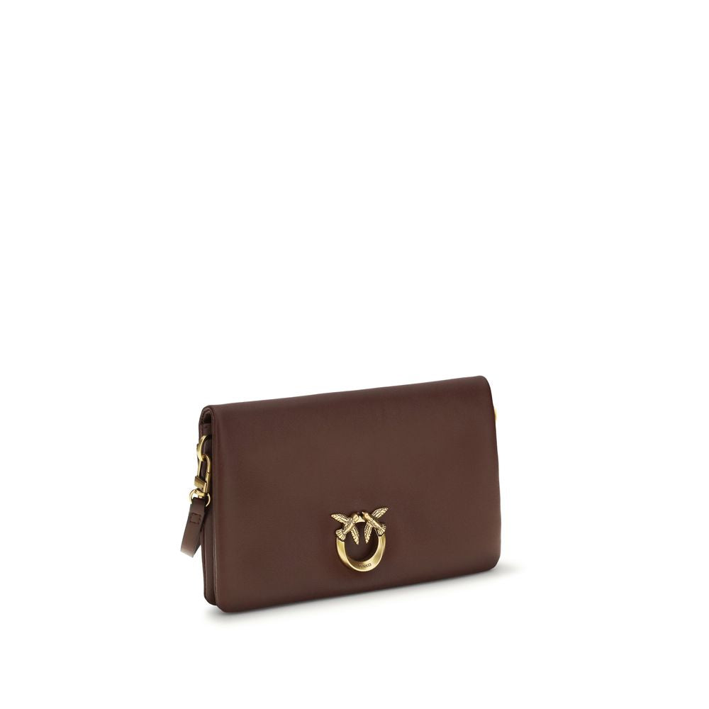 Schultertasche aus Kalbsleder, lila, Bos Taurus