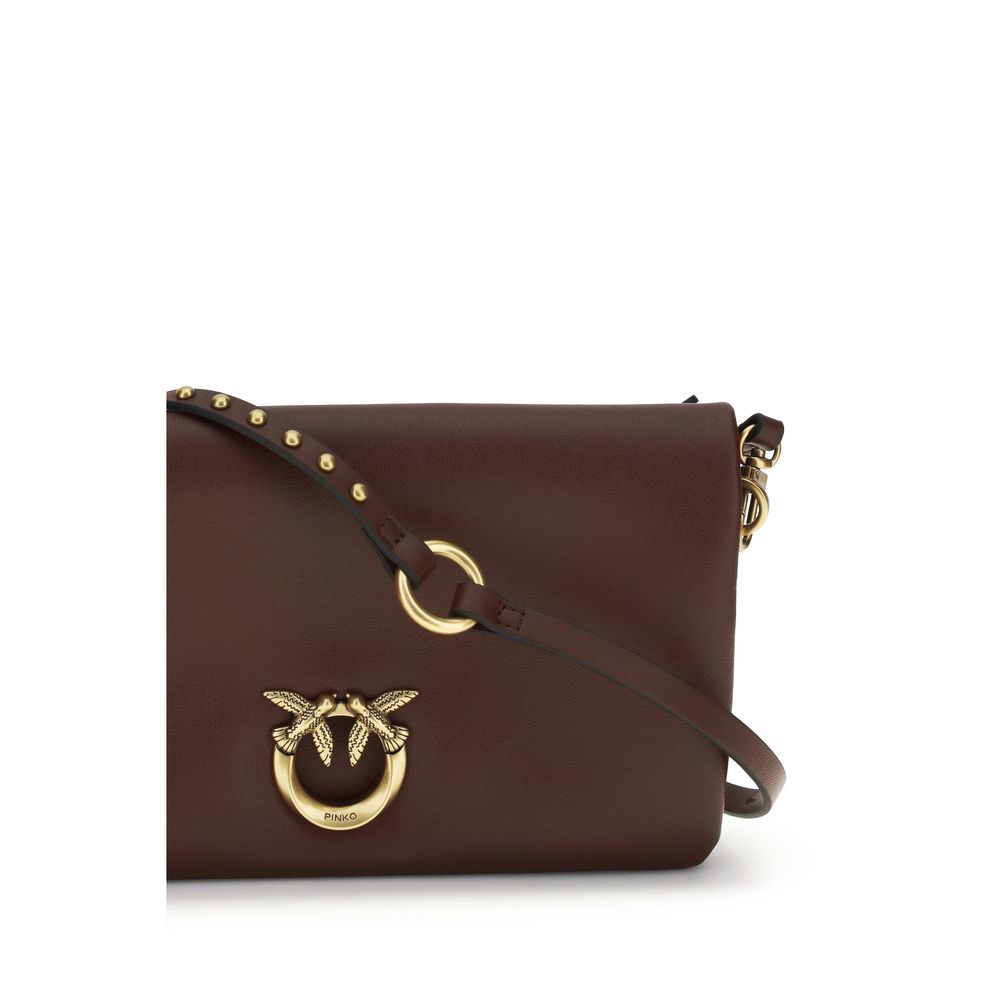 Schultertasche aus Kalbsleder, lila, Bos Taurus