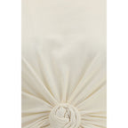 Beige Cotton Sleeveles T-Shirt