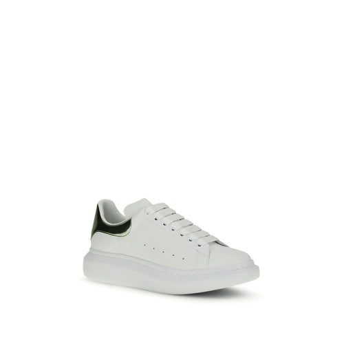 Weiße Kalbsleder-Plateau-Sneaker