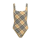Beige Polyamide One-Piece Swimsuit