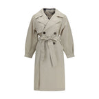 Beiger Polyamid-Trenchcoat
