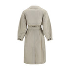 Beiger Polyamid-Trenchcoat