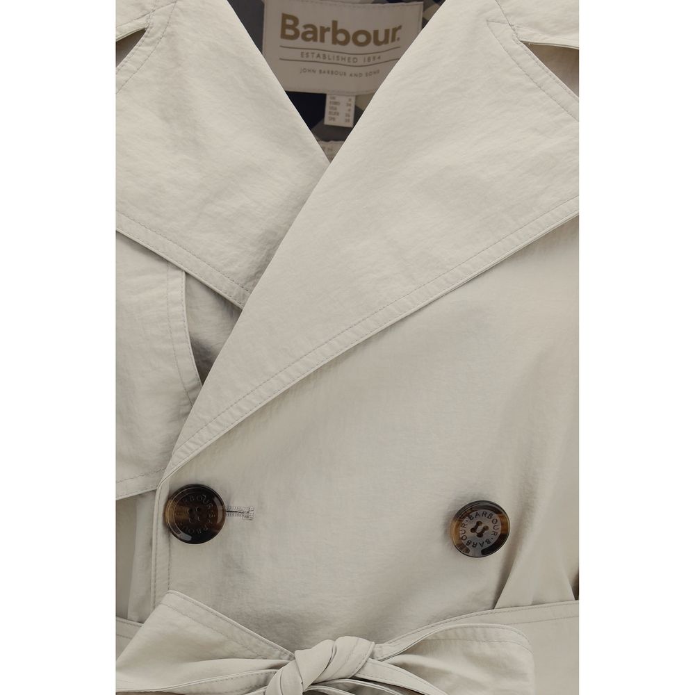 Beiger Polyamid-Trenchcoat