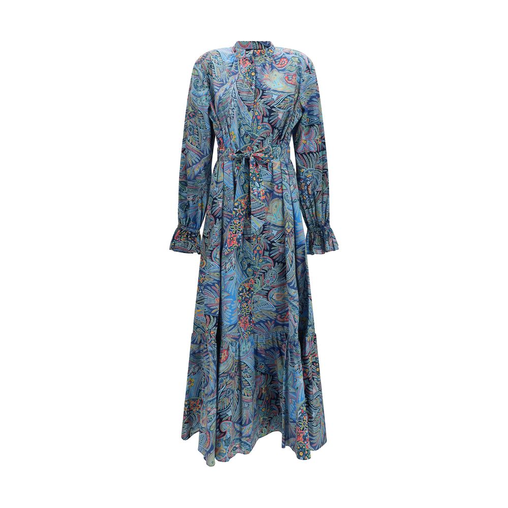 Blaues Freizeitkleid aus Baumwolle
