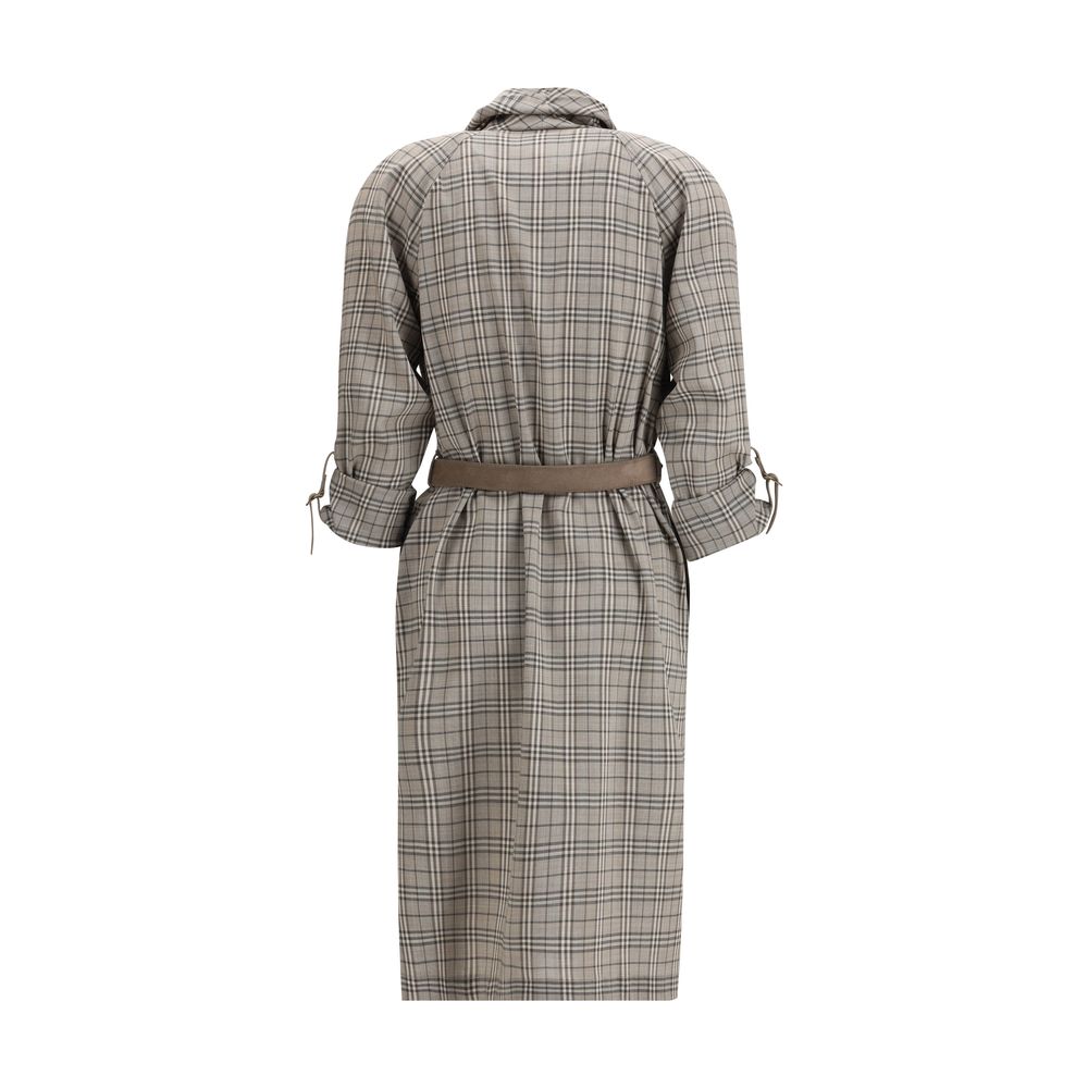 Graues Wollkleid für die Freizeit