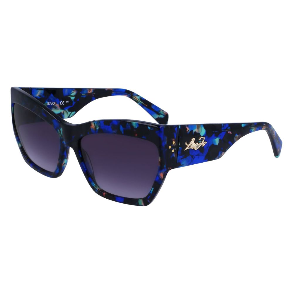 Sonnenbrille aus blauem Azetat