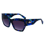 Sonnenbrille aus blauem Azetat