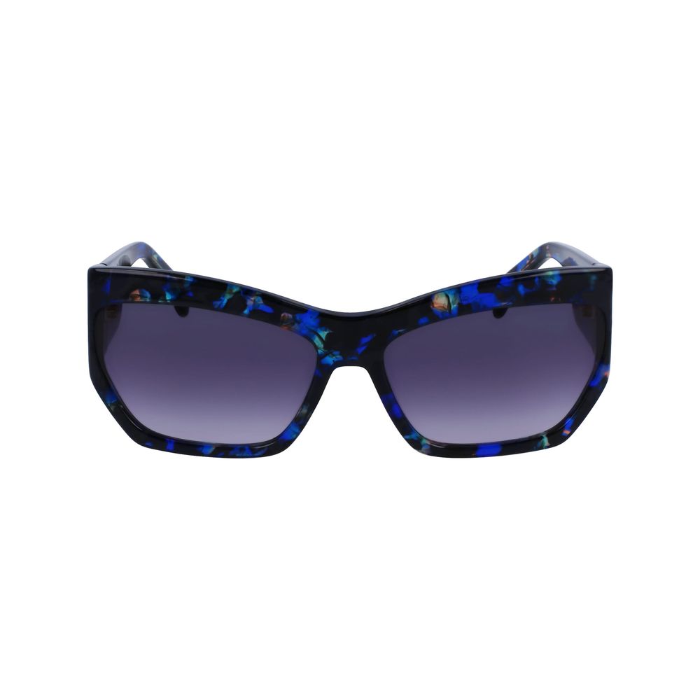 Sonnenbrille aus blauem Azetat