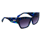 Sonnenbrille aus blauem Azetat
