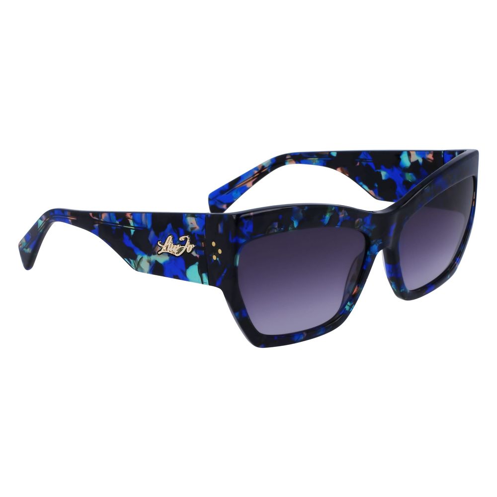 Sonnenbrille aus blauem Azetat