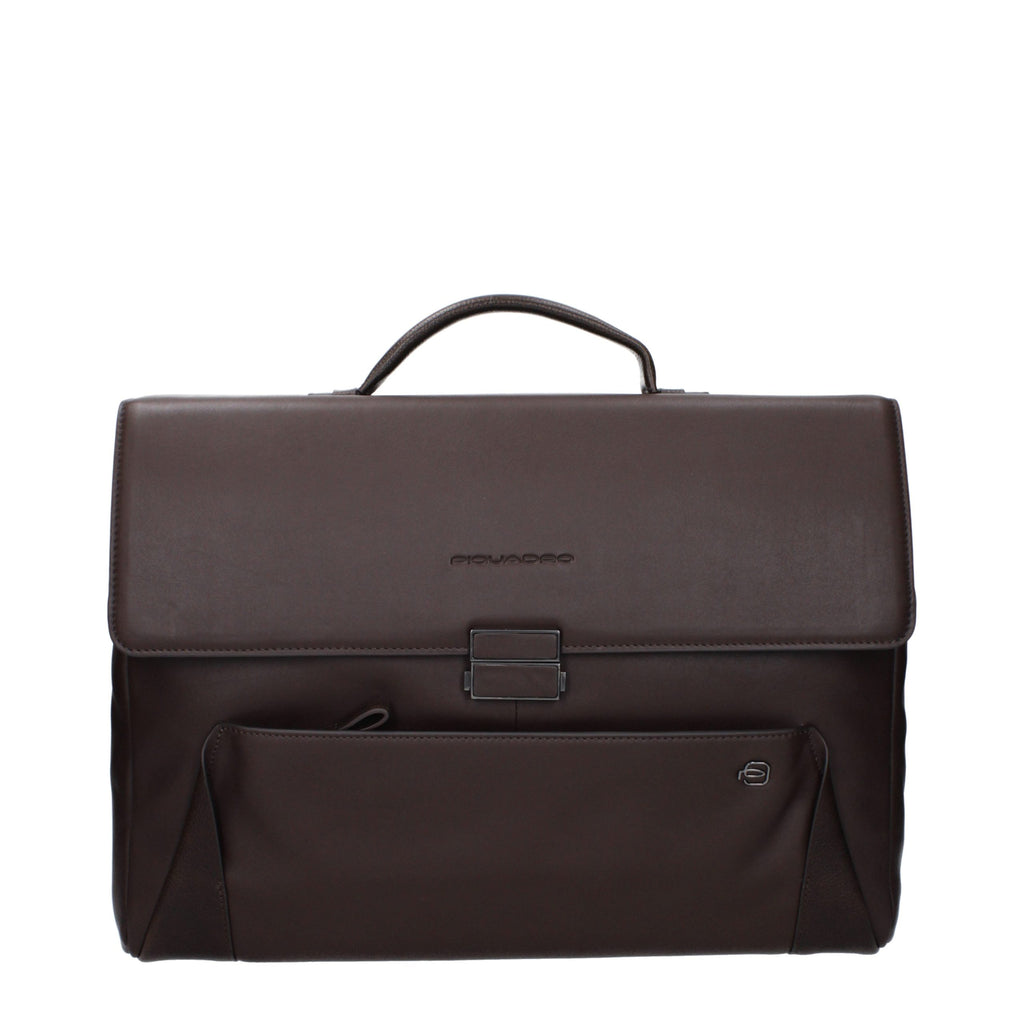Business- und Laptoptasche aus braunem Leder